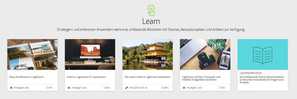 Adobe Photoshop Lightroom lernen