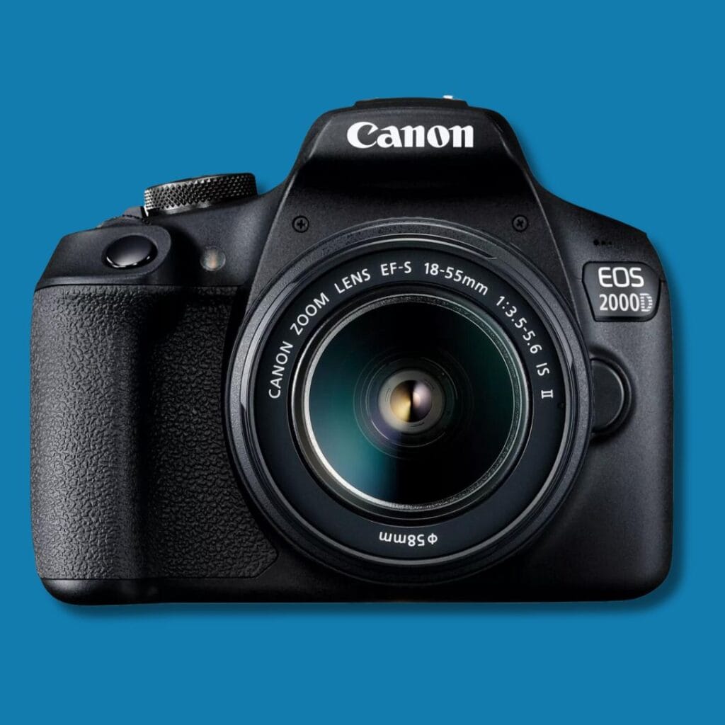 Die Canon EOS 2000D - von vorne